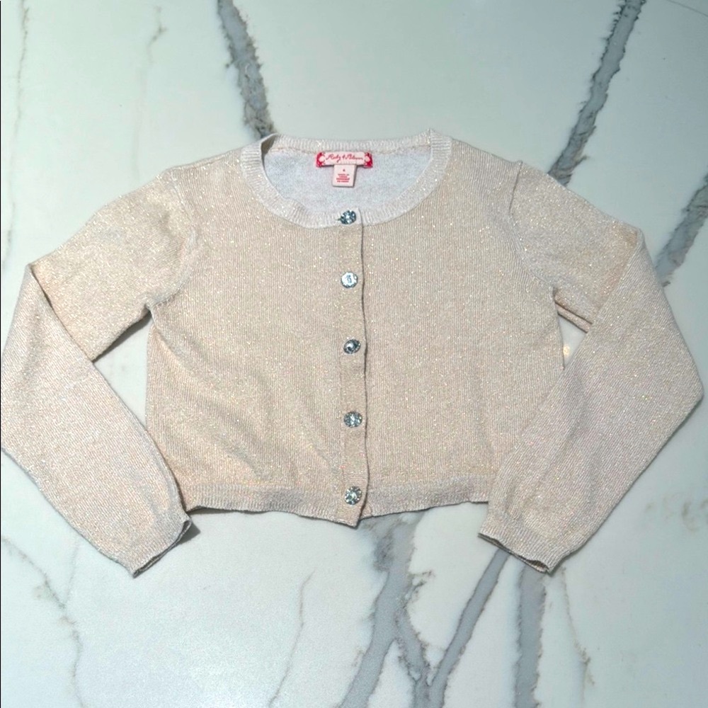 Ruby & Bloom Shimmering Silver Cardigan